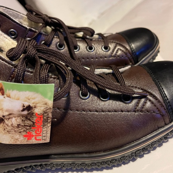 Rieker leather fur-lined short boots CORDULA - Picture 8 of 16